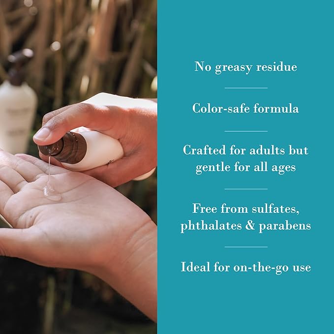 Original Sprout Luscious Island Hair Oil for All Hair Types, Non-Greasy & Lightweight Formula with Coconut & Linseed Oil, Helps Hydrate & Tame Frizz, Vegan and Sulfate Free, Travel Size, 3 fl oz