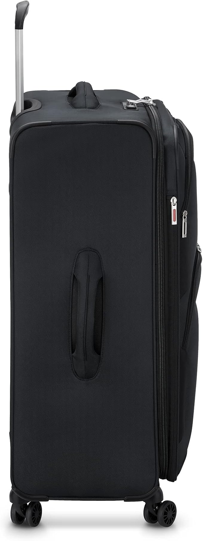 DELSEY PARIS Sky Max 2.0 Softside Expandable Luggage with Spinner Wheels, Black, Checked-Large, 28 Inch