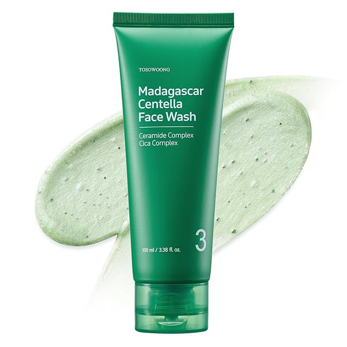 TOSOWOONG Gentle Anti-Aging Starter Set - Soothing Madagascar Centella Face Wash + High Purity Bakuchiol Capsule Cream - Retinol Alternative Routine for Sensitive Skin Firming