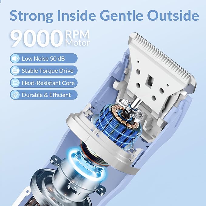 KINGTEE 5-in-1 Electric Bikini Trimmer for Women – IPX7 Waterproof Shaver, Cordless Body & Facial Razors for Women, Ceramic Blades, USB-C Rechargeable, Painless Hair Removal Kit (Blue)