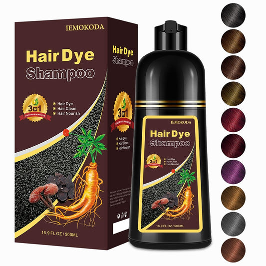 Wine Red Hair Dye Shampoo, Easy To Use, Semi-Permanent Color Shampoo - Lasts 30 Days, 16.9 FL Oz
