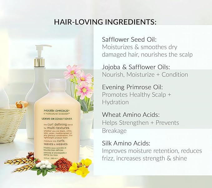 Mixed Chicks Curl Defining & Frizz Eliminating Leave-In Conditioner, 10 fl.oz