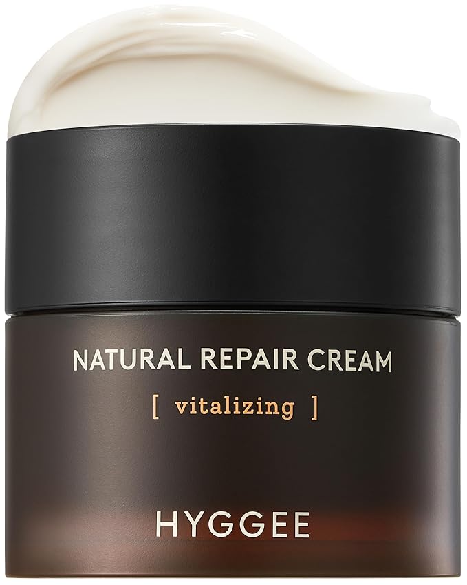 Natural Repair Cream - Vegan Red Ginseng & Peptides Nourishing Moisturizer for Enhanced Elasticity and Vitality - Anti Aging, Firming, Hydrating Face Cream for Rough and Dry Skin, 1.69oz.