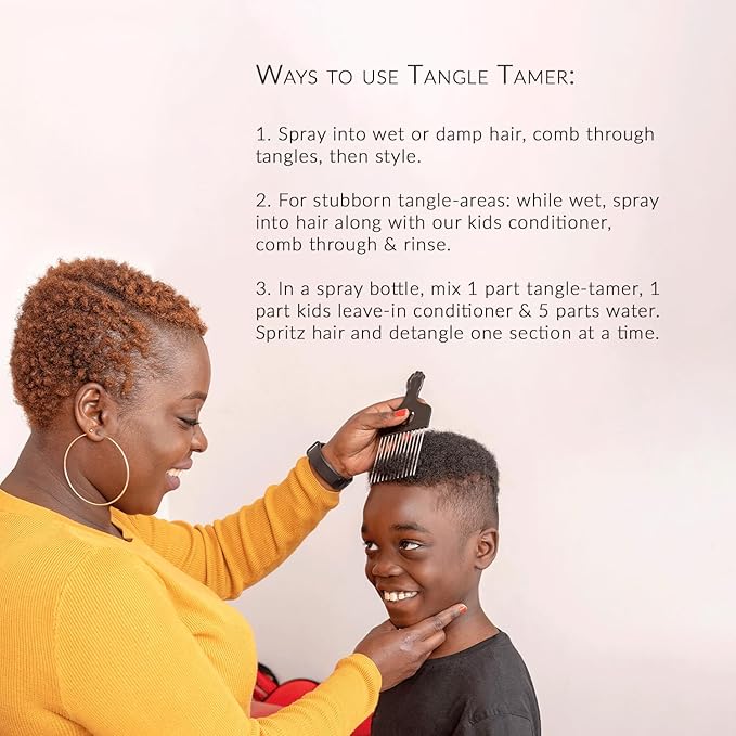 Mixed Chicks Kids Tangle Tamer - Light and Moisturizing Styling Formula for Frizz-free Curls, 8 fl.oz.