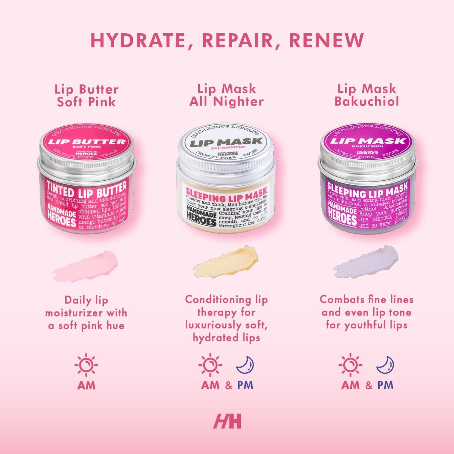 100% Natural Tinted Lip Butter Sleeping Lip Mask Clean Petroleum Free Lip Moisturizer and Conditioner for Dry Lips Intensive Lip Balm and Lip Therapy Skin Care with Mango butter (Light Pink)