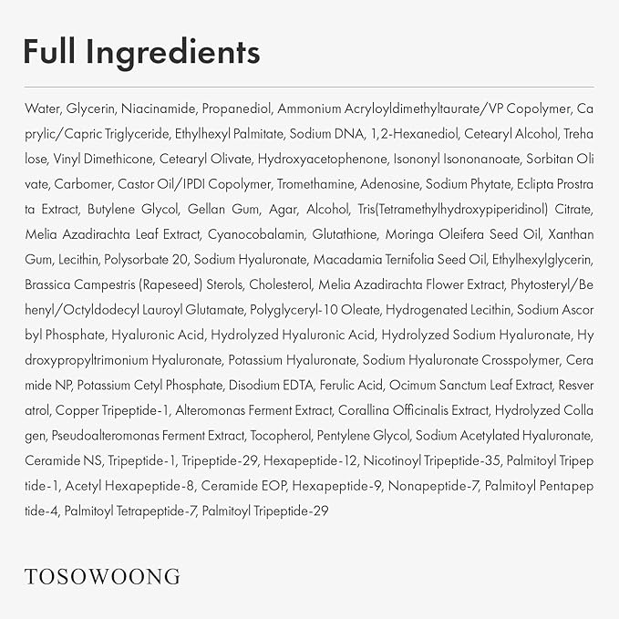 TOSOWOONG PDRN Peptide 12 Capsule Cream, Salmon DNA 10,000ppm, 12 Peptides Moisturizer for Anti Aging, Wrinkle & Fine Lines, 8 Hyaluronic Acids Hydration, Korean Skincare, 50ml / 1.69 fl. oz.