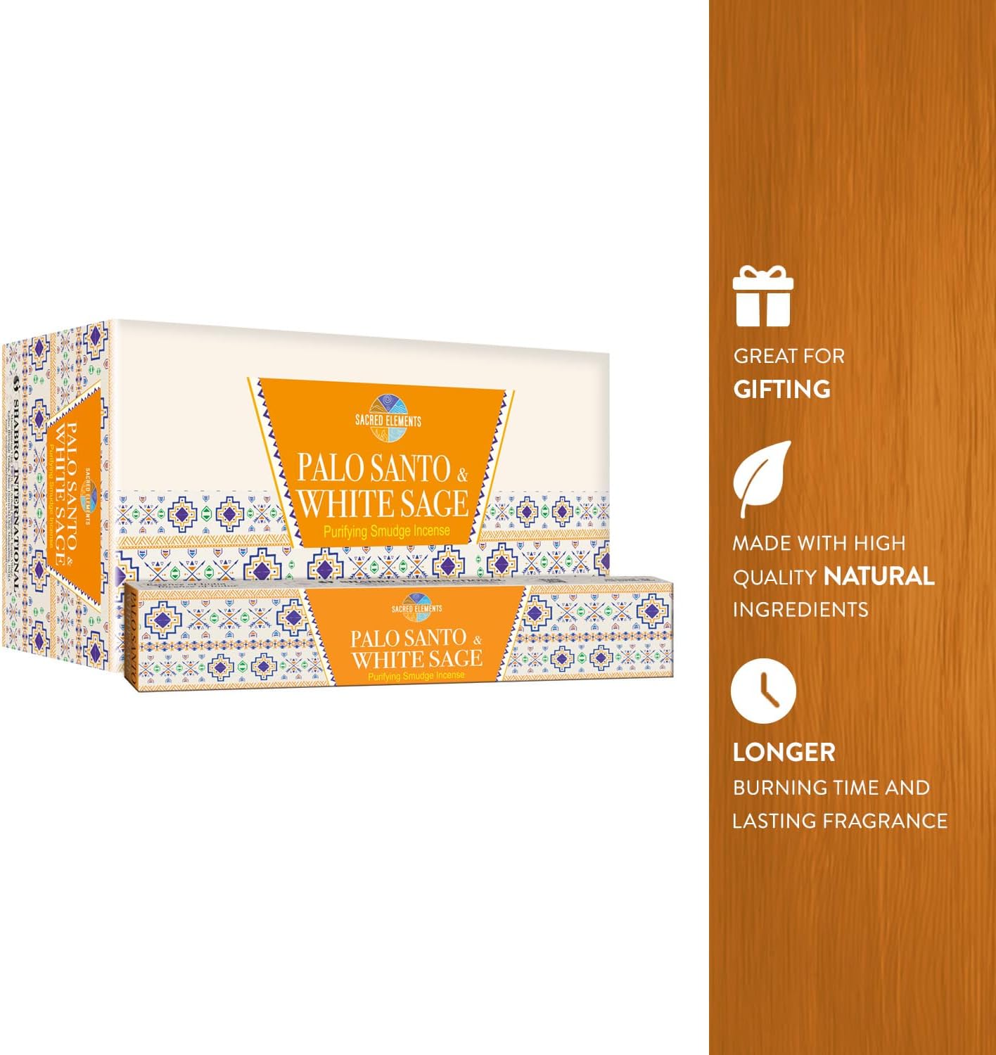 Sacred Elements Palo Santo Incense Sticks – 12 Boxes (100+ Hand-Rolled Sticks) – Indian Masala Incense with Authentic Peruvian Wood – for Meditation, Cleansing & Energy Protection. - Glowelle