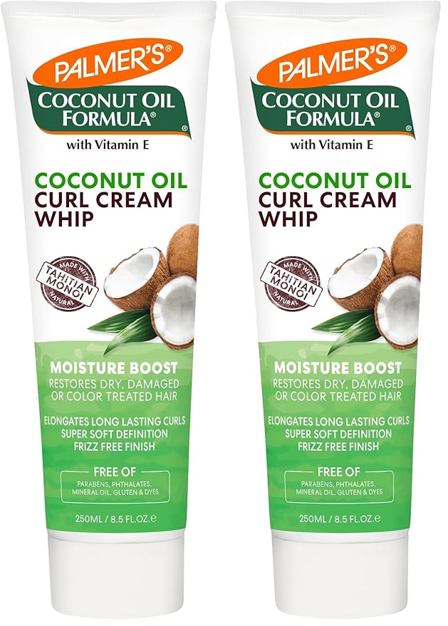 Palmer's Coconut Oil Formula Moisture Boost Curl Whip Cream, 8.5 oz. (Pack of 2)