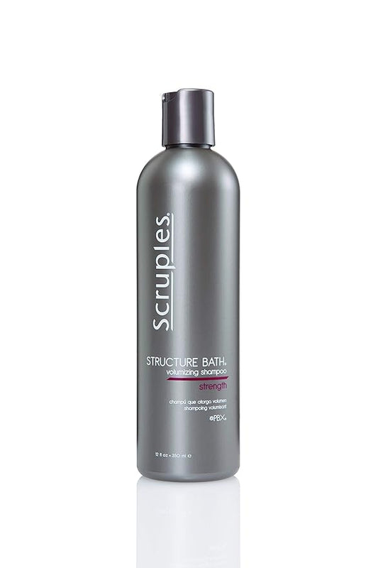Scruples Structure Bath Volumizing Shampoo - Professional Grade Hair Care - Sulfate Free, Keratin Infused, Moisturizing and Volume Boosting for Fine and Damaged Hair (12 oz)