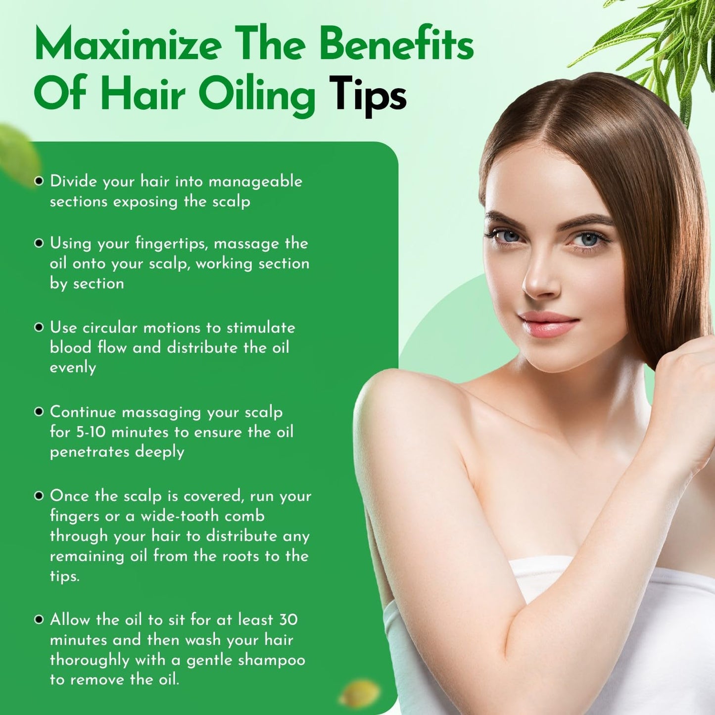 Clean Beauty Rosemary Hair Oil For Growth with Castor Oil Batana Oil Pumpkin Seed Oil Peppermint Oil Silica Biotin Collagen Keratin Saw Palmetto Horsetail Tea Tree Vit E Aloe Vera Jojoba (1 Pack)