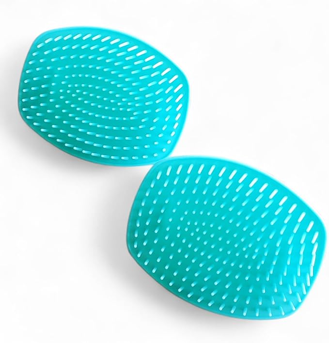 Detangler Hair Brush with Firm Bristles (4×3 in) – Dry & Wet Shampoo and Conditioner Scalp Massager for Deep Cleansing, Exfoliating & Dandruff Control. Multi-Use for Hair, Beard & Scalp (2PC,Green)