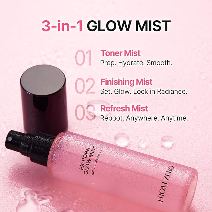 FROM ZERO EX-PDRN Bouncy Glow Duo｜Toner Mist and Capsule Cream｜Ginseng Exoxome, Broccoli PDRN, 3X Collagen, Crystal Ceramide｜Korean Glass Skin｜Gift for Teen Girls
