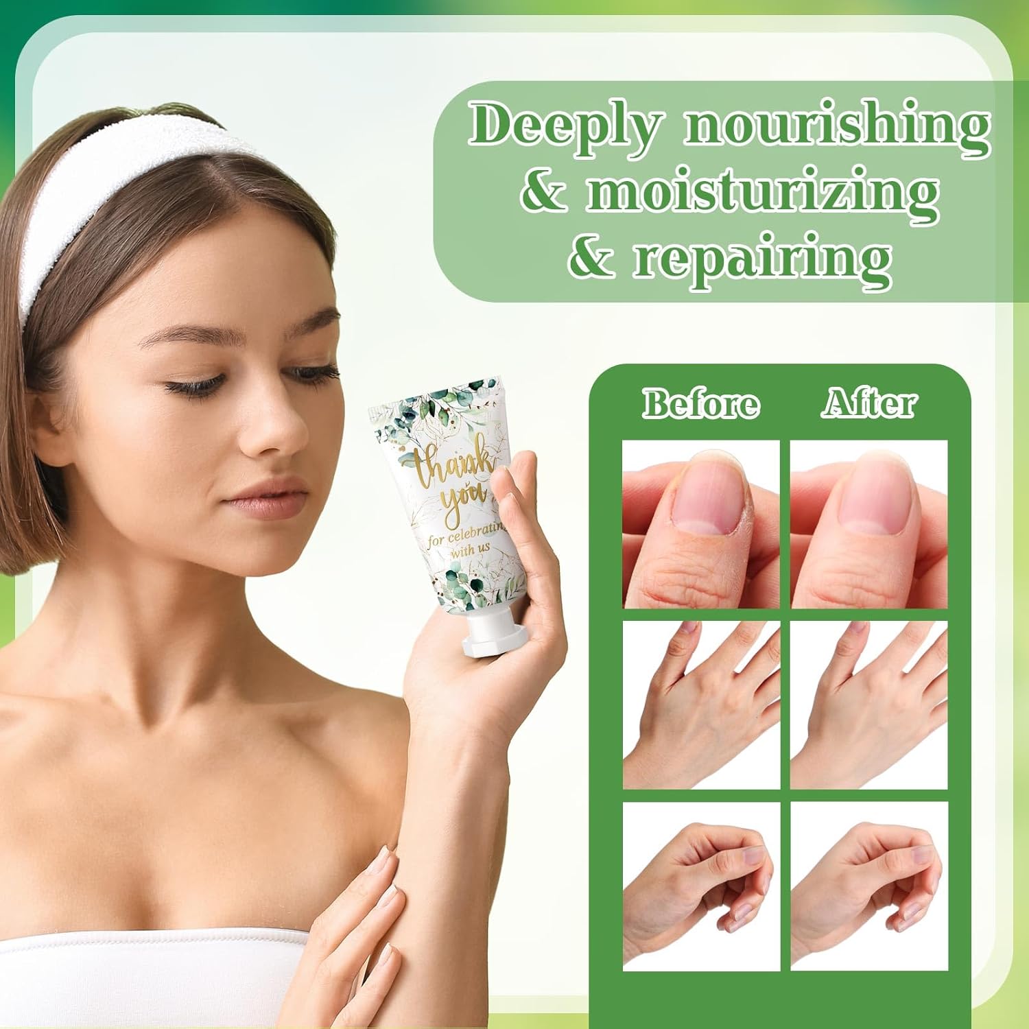 48 Sets Baby Shower Hand Cream Party Favors for Guests Gift Bulk Travel Size Hand Lotion Set for Baby Shower Wedding Christmas(Eucalyptus Leaves) - Glowelle