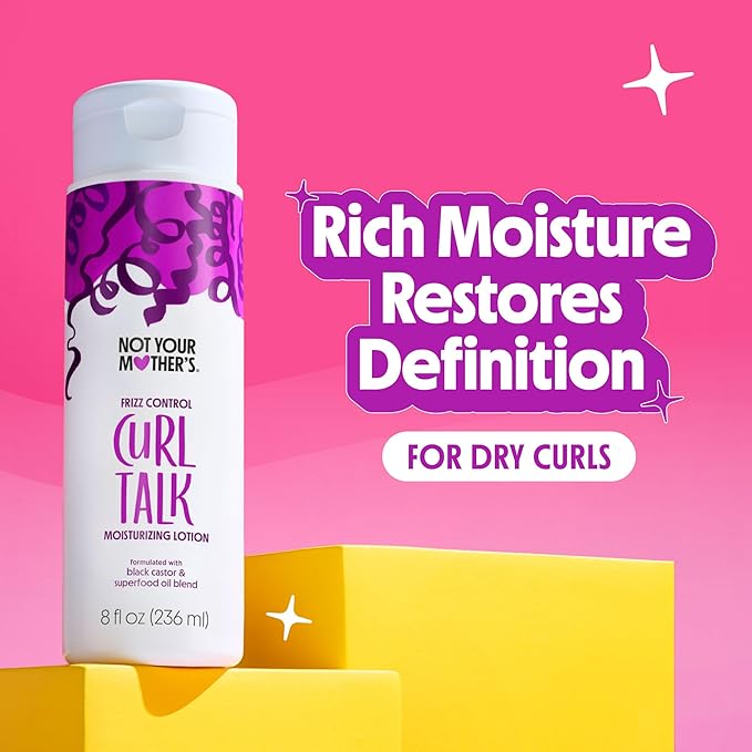 Not Your Mother's Curl Talk Lasting Definition Flash Freeze Gel and Frizz Control Moisturizing Lotion (2-Pack) - Formulated with Rice Curl Complex