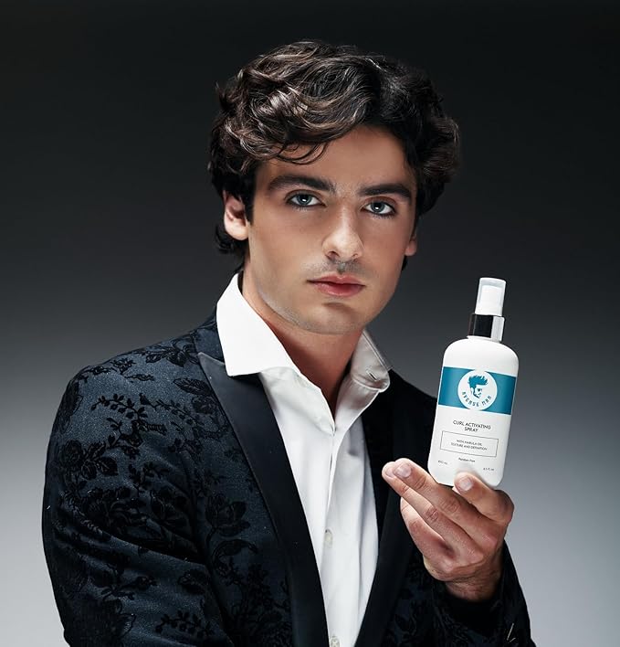 Avenue Man Curl Activating Spray - Frizz Free Activator for Defined, Irresistible Curls - Leave-In Conditioner with Marula Oil