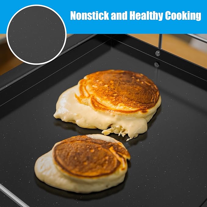 "WEBROIL Griddle Inserts Replacement Parts for Charbroil Performance TRU-Infrared 450 3-Burner 463370719 463371719 463371116, Flat Top Griddle Plate for Charbroil Performance 4 Burner Grill Parts"