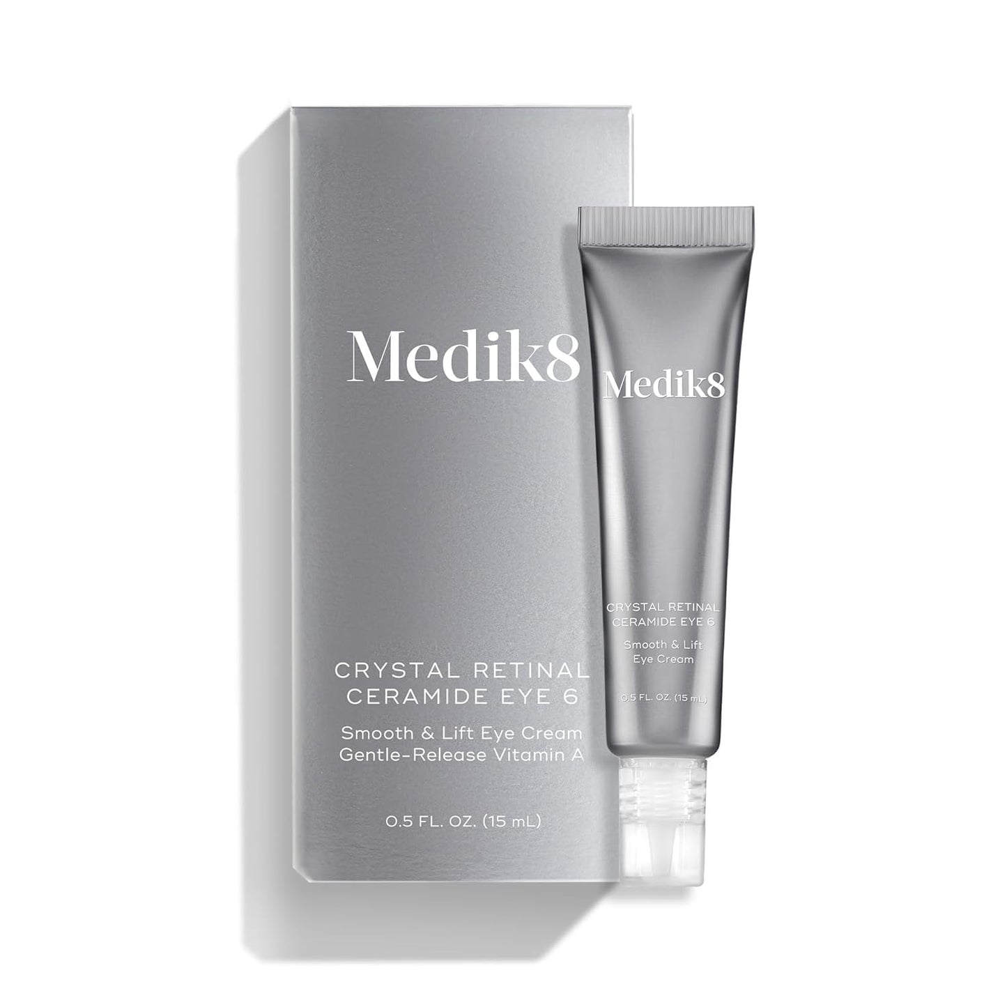 Medik8 Crystal Retinal Ceramide Eye 6 - Gentle Vitamin A Eye Cream - Reduces Appearance of Wrinkles - Perfect for Sensitive Skin - 0.5 oz