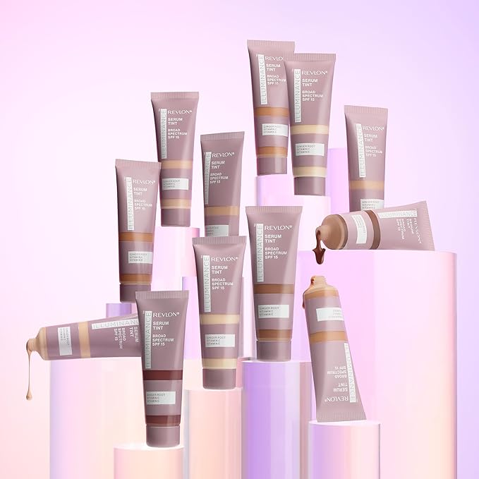 Revlon Illuminance Tinted Serum, Triple Hyaluronic Acid, Evens Out Skin Tone Over Time and Hydrates All Day, SPF 15, 517 Amber, 0.94 fl oz.
