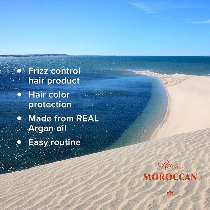 Style Cream for Frizzy Hair Control and Color Treated Hair | Style Defining Cream | Moisturizing Style Conditioner Cream | Hair Styling Cream (Royal Moroccan Argan Oil Hair Products | (500 ml 16.9)