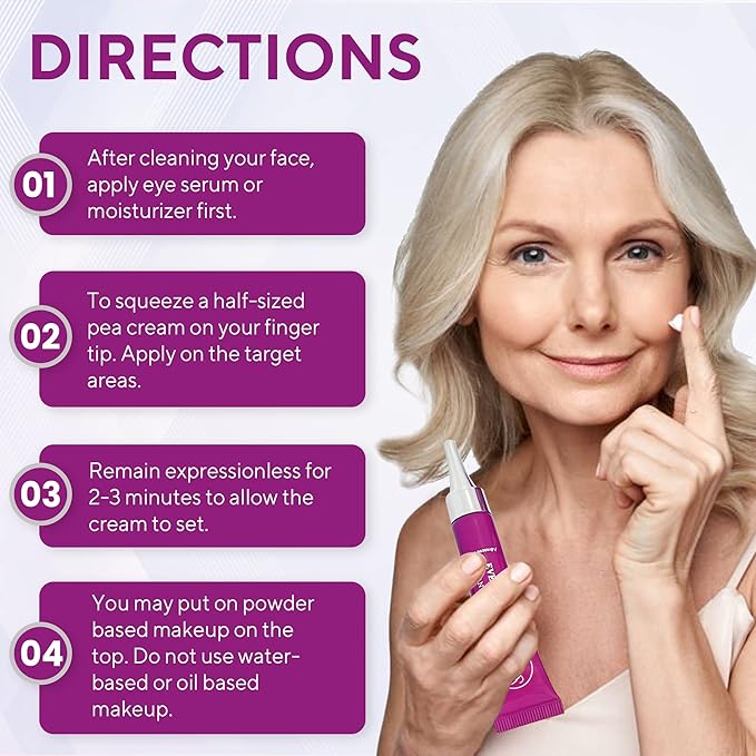 Instant Firming & Tightening Eye Cream (12 ml) – Temporarily Reduces Under-Eye Bags, Puffiness, Wrinkles & Fine Lines for a Youthful Appearance with Results Lasting 8 Hours