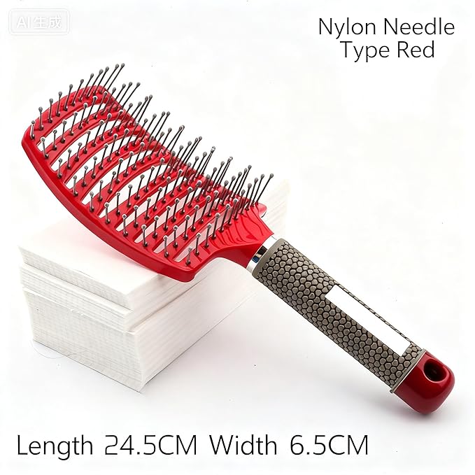 2Pack Magic super-soft and smooth comb, detangling comb, quick drying hair styling massage comb wholesale (red, 100PACK)