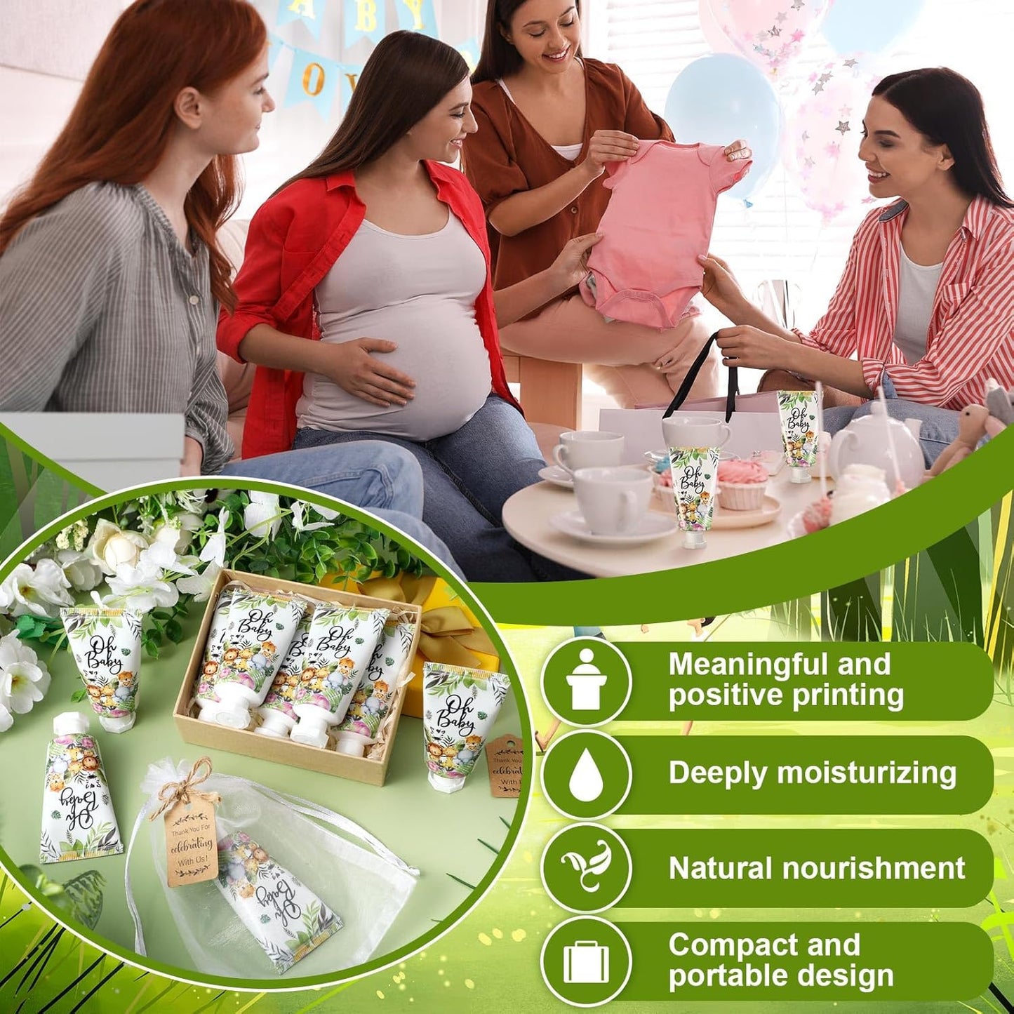 48 Sets Baby Shower Hand Cream Party Favors for Guests Gift Bulk Travel Size Hand Lotion Set for Baby Shower Wedding Christmas(Animal) - Glowelle