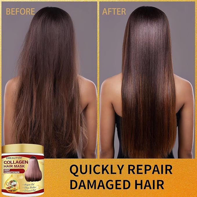 Collagen Hair Treatment Hair Mask & Rosemary Oil for Hair Growth,Deep Conditioner Hair Mask for Dry Damaged Hair,Hair Growth Oil for Hair Loss,Natural Hair Regrowth Treatment for Men and Women