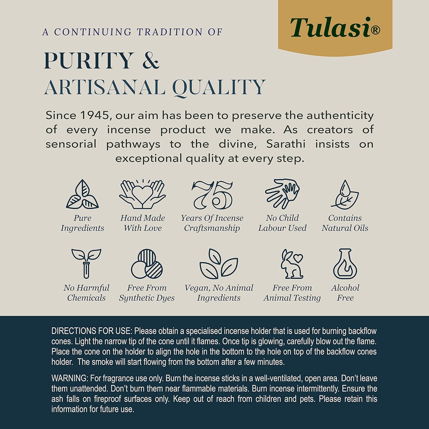 Tulasi Backflow Incense Cones with Natural Oils, Scents Set of 12 Fragrances (120 Cones) Calming Home Aromatherapy, Yoga, Meditation, Relaxing, Mixed Scents with Natural Oils - Glowelle