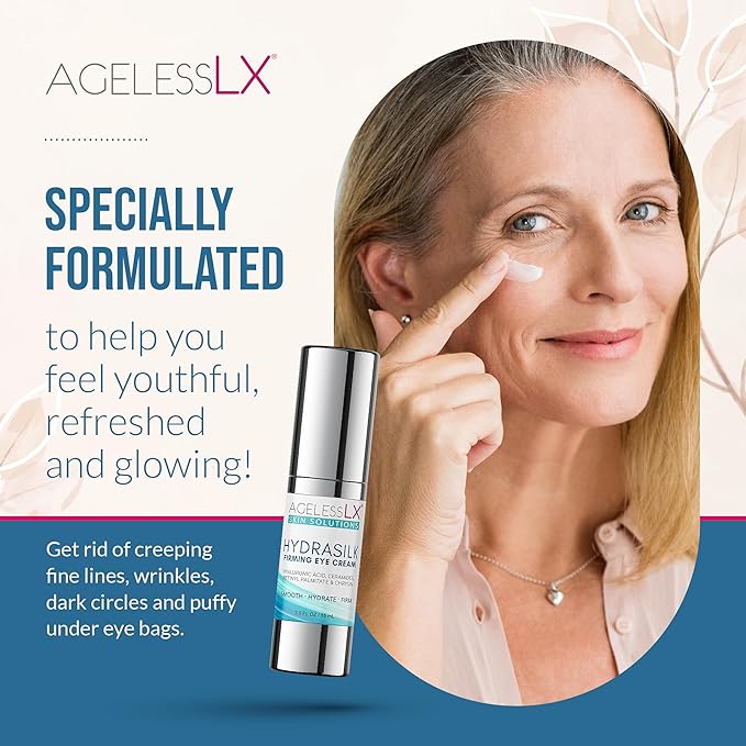 AgelessLX Supplement Capsule for Women with HMB Hydrasilk Eye Cream Bundle