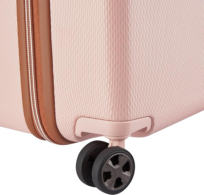 DELSEY PARIS Chatelet Air 2.0 Hardside Luggage Trunk with Spinner Wheels, Blush Pink, Checked-26 Inch Trunk