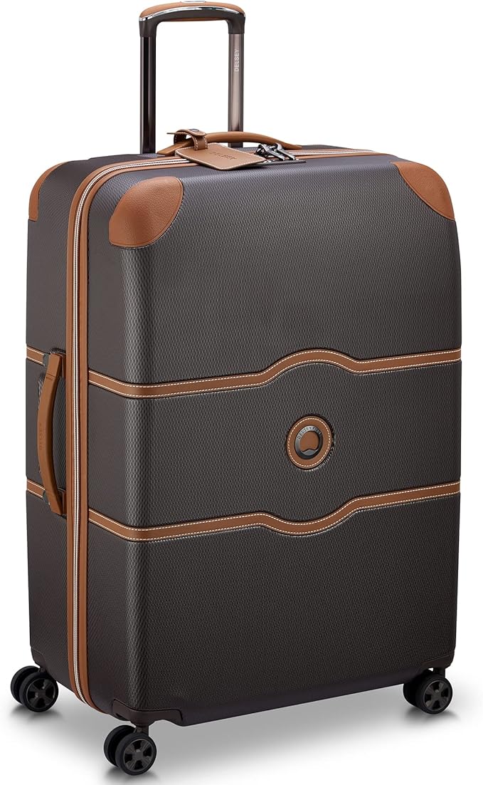 DELSEY PARIS Chatelet Air 2.0 Hardside Luggage with Spinner Wheels, Chocolate Brown, 2 Piece Set, (20/28)