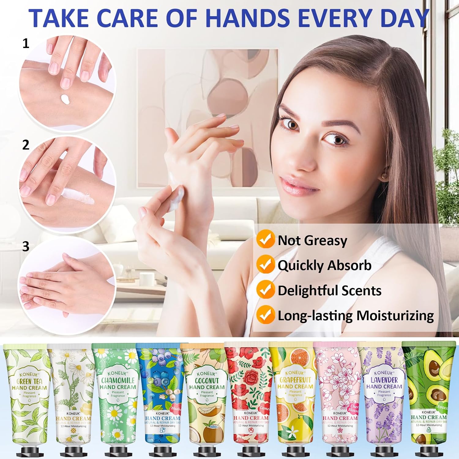 32 Pack Hand Cream Gift for Women, Bulk Hand Lotion Travel Size for Dry Cracked Hands, Mini Moisturizing Hand Cream for Mom Gifts, Teacher Gifts, Thank You Gifts and Bridal Shower Favors - Glowelle