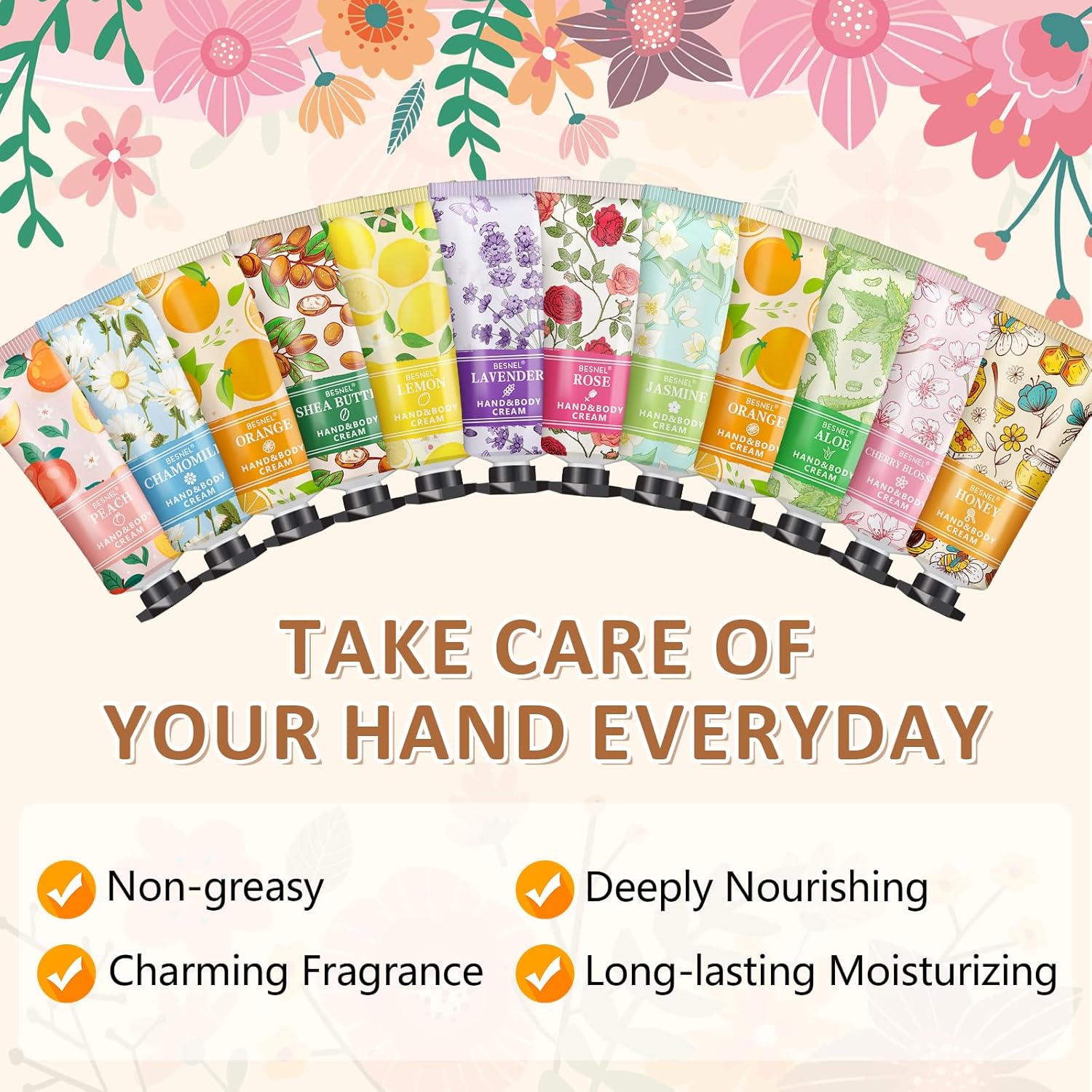24 Pack Hand Cream Gifts Set For Women, Mini Hand Lotion Travel Size in Bulk for Dry Cracked Hands, Graduation Gifts, End of Year Teacher Appreciation Gifts, Thanksgiving Gifts, Party Favors - Glowelle