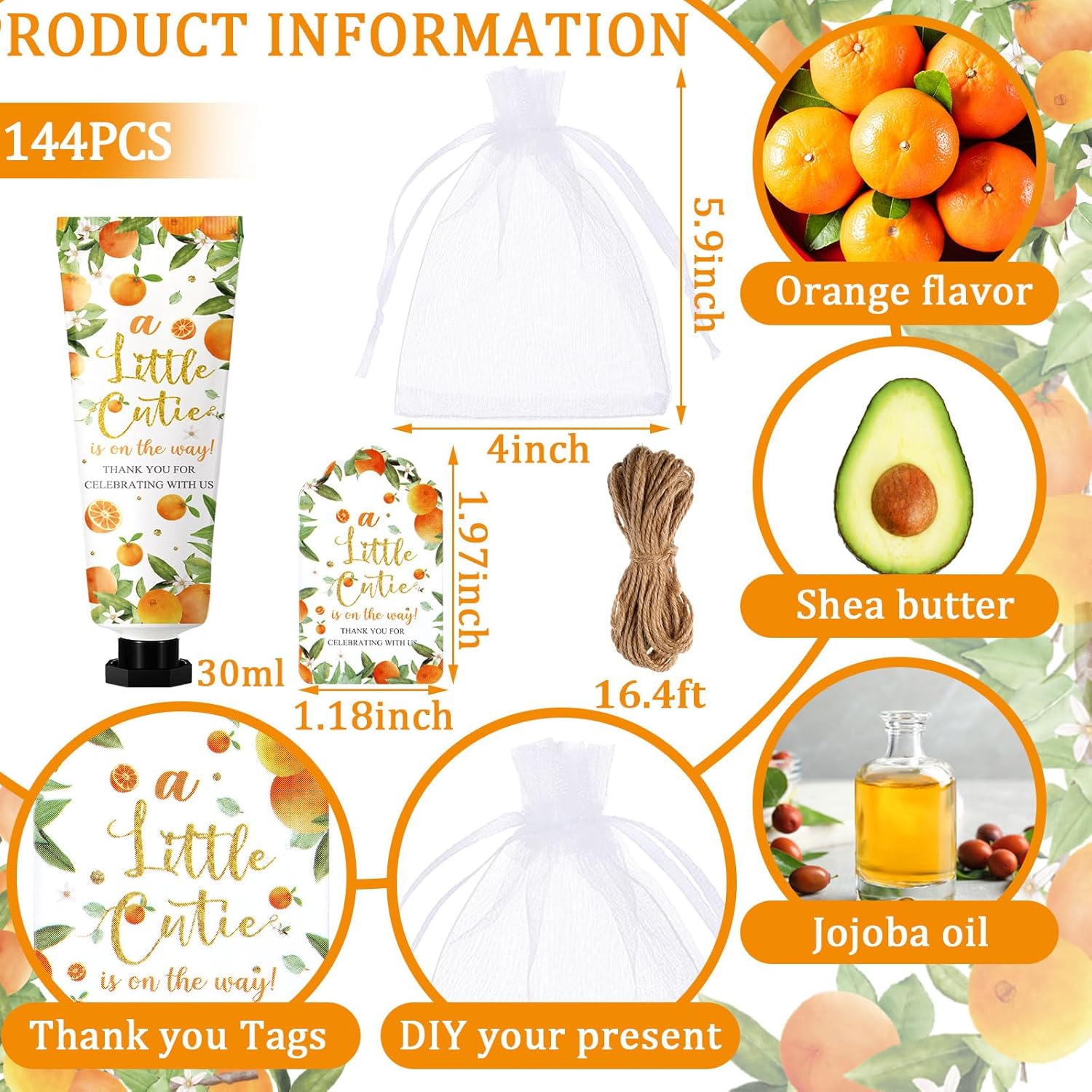 48 Sets Baby Shower Hand Cream Party Favors for Guests Gift Bulk Travel Size Hand Lotion Set for Baby Shower Wedding Christmas(Little Cutie) - Glowelle