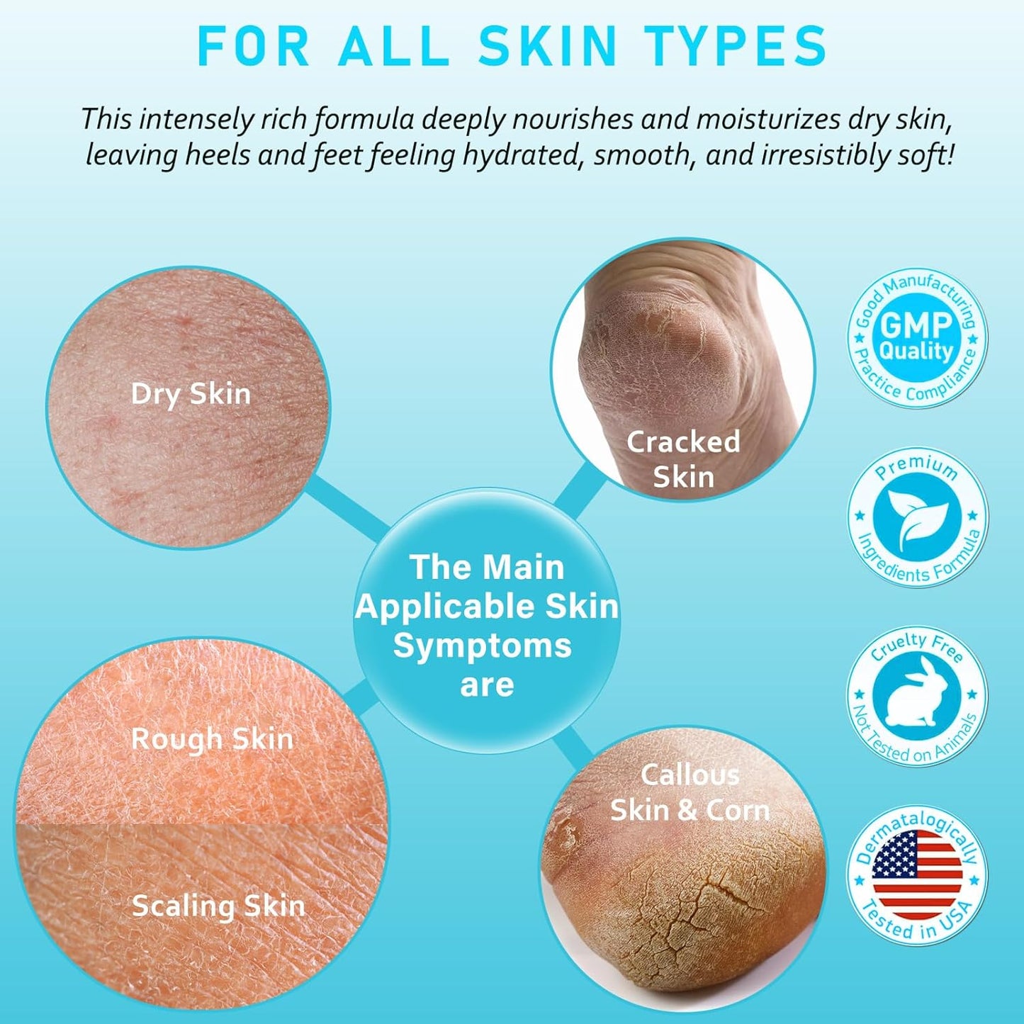 Urea Cream 40 Percent For Feet Maximum Strength - plus Salicylic Acid 2% Foot Cream For Dry Cracked Heels Feet Knees - Dead Skin Cuticle Callus Remover Toenail Softener