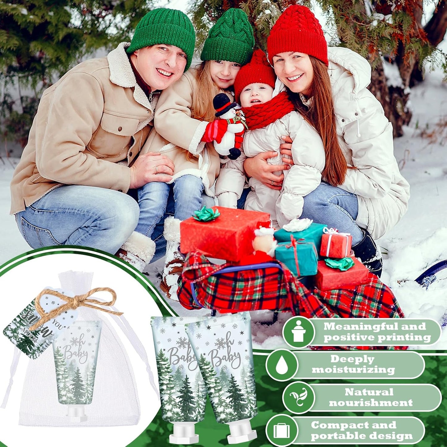 48 Sets Baby Shower Hand Cream Party Favors for Guests Gift Bulk Travel Size Hand Lotion Set for Baby Shower Wedding Christmas(Forest Baby) - Glowelle