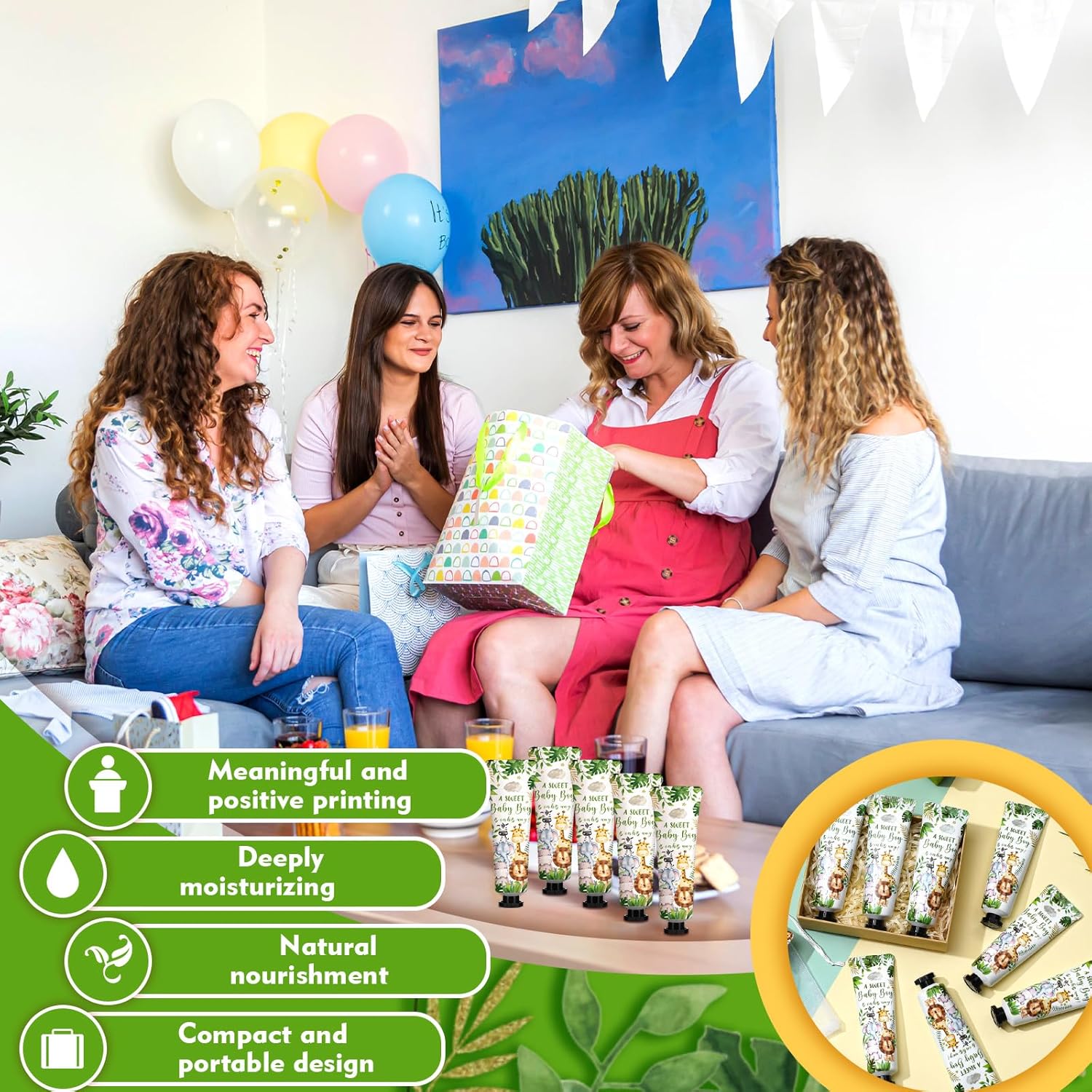 48 Sets Baby Shower Hand Cream Party Favors for Guests Gift Bulk Travel Size Hand Lotion Set for Baby Shower Wedding Christmas(Animals) - Glowelle