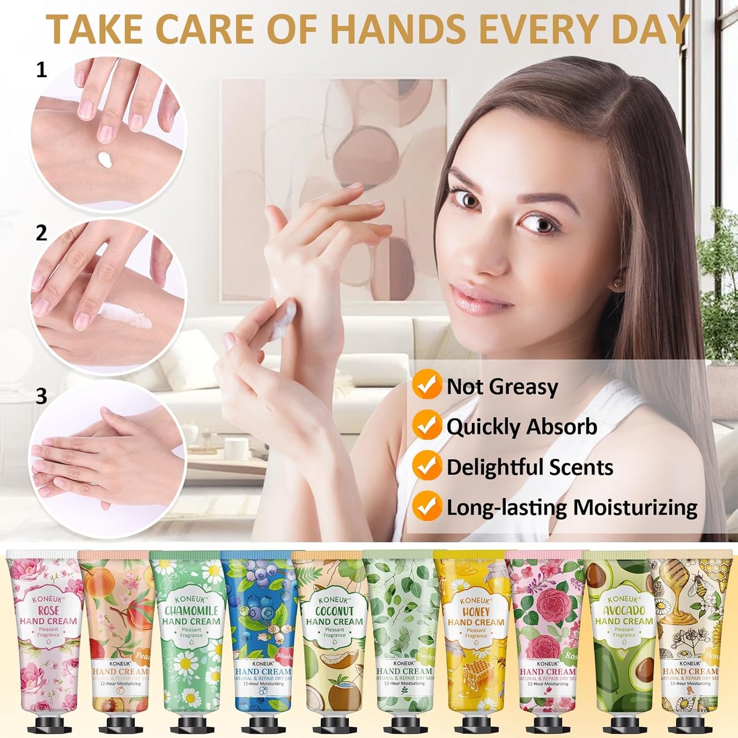 8 Pack Hand Cream Gifts Set For Women, Mini Hand Lotion Travel Size for Dry Cracked Hands, Bulk Hand Cream for Mom Gifts, Bridal Shower Favors, Birthday Gifts and Small Gifts for Women - Glowelle
