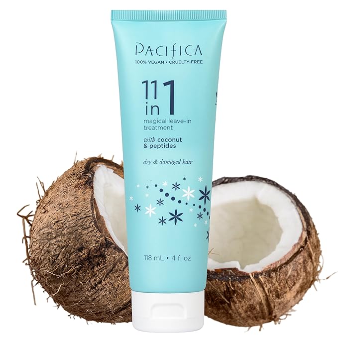 Pacifica Hair Detangler Spray & Leave-In Conditioner Bundle – Tangle-Releasing Hydrating Leave On Conditioning Elixir for Frizz Control, Knotty Hair Repair & Smooth, Shiny Finish Vegan All Hair Types