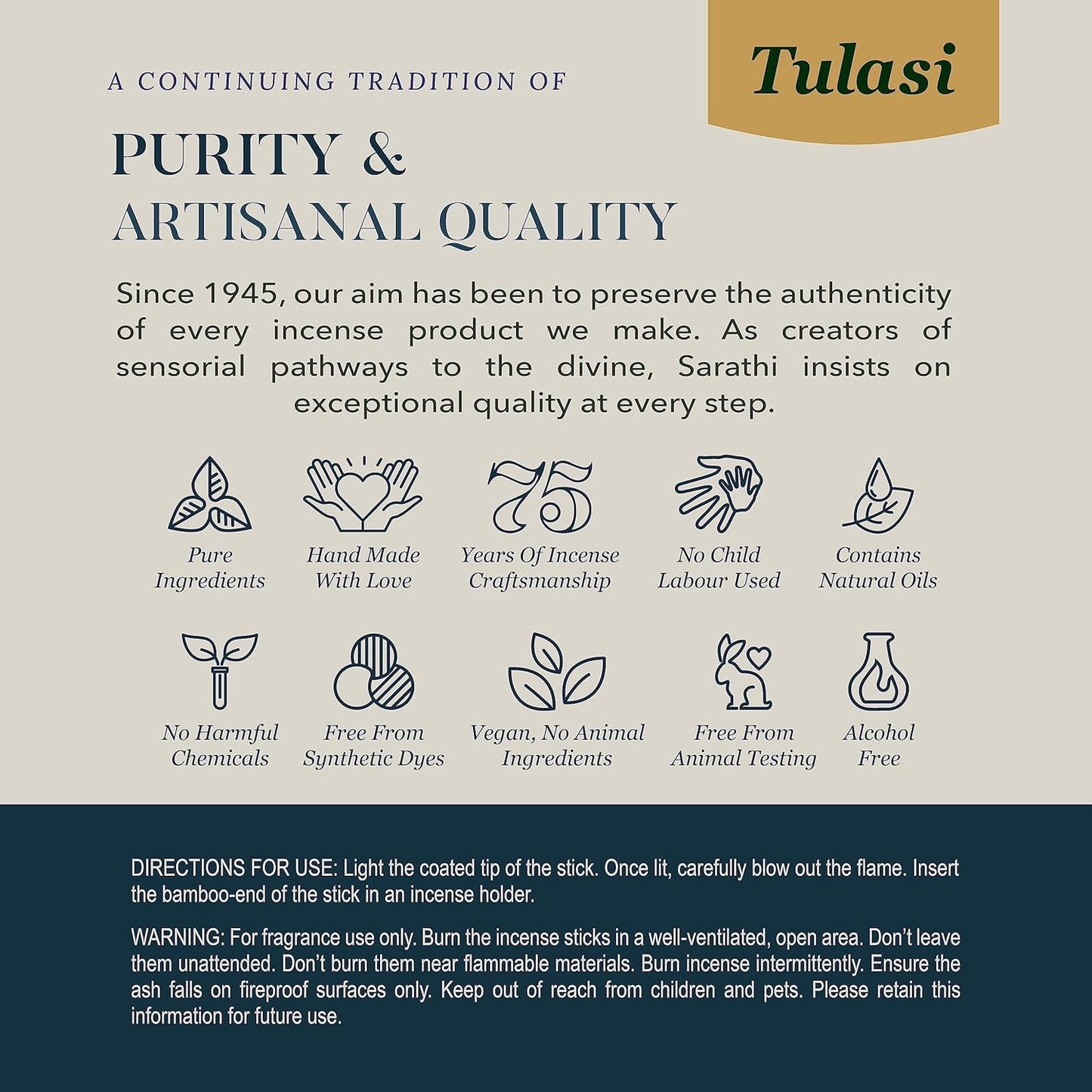 Tulasi Herbal Masala - Gift Pack of 6 x 15Gm, Hand Rolled Fragrance Incense Sticks for Aromatherapy, Relaxing, Yoga, Meditation, Prayer, 120 Herbal Incense Sticks with Natural Oils - Glowelle