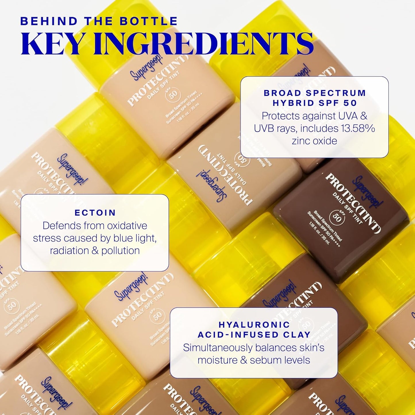 Supergoop! Protec(tint) Daily Skin Tint SPF 50 - 20C - Light, Buildable Coverage for Immediately Smooth, Even-Looking Skin - Natural Finish