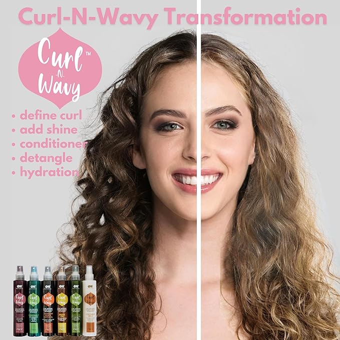 ON Natural Premium Oil Free Curl N Wavy Curl Defining Conditioner & Detangler, Coconut Milk 8 oz