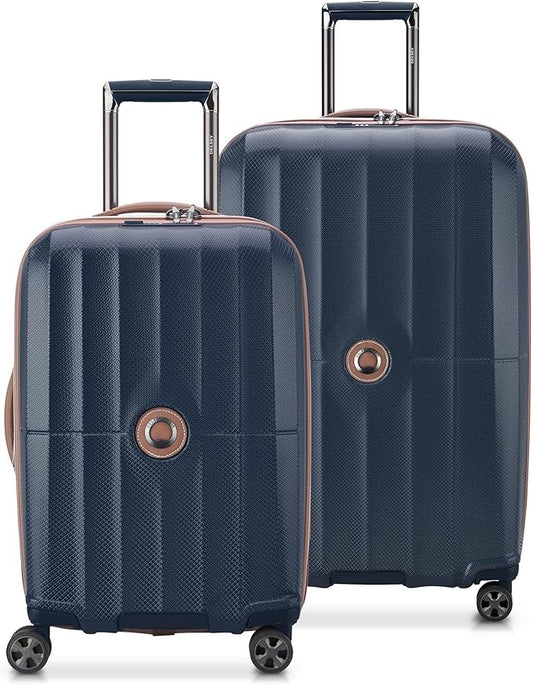 DELSEY PARIS Carrousel Hardside Expandable Luggage with Spinner Wheels, Navy, 2 Piece Set (21/28)