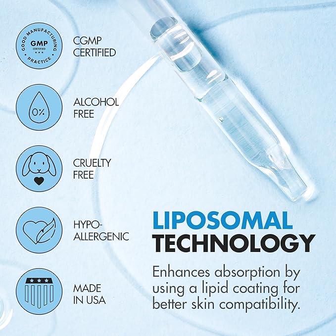 Ebanel Hyaluronic Acid Serum for Face with Peptides & Niacinamide, Hydrating Face Serum for Women, Age-Defying Formula Infused with Vitamins B, C & E to Plump, Firm & Smooth Skin