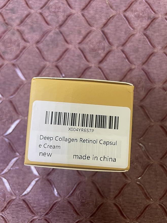 Deep Collagen Retinol Capsule Cream, Anti-Aging Cream for Wrinkles,Firming & Dry Skin White Spicules+Collagen+Retinol, Night Cream for Fine Lines, Firm-Looking & Hydrated Skin, 1.76 fl oz