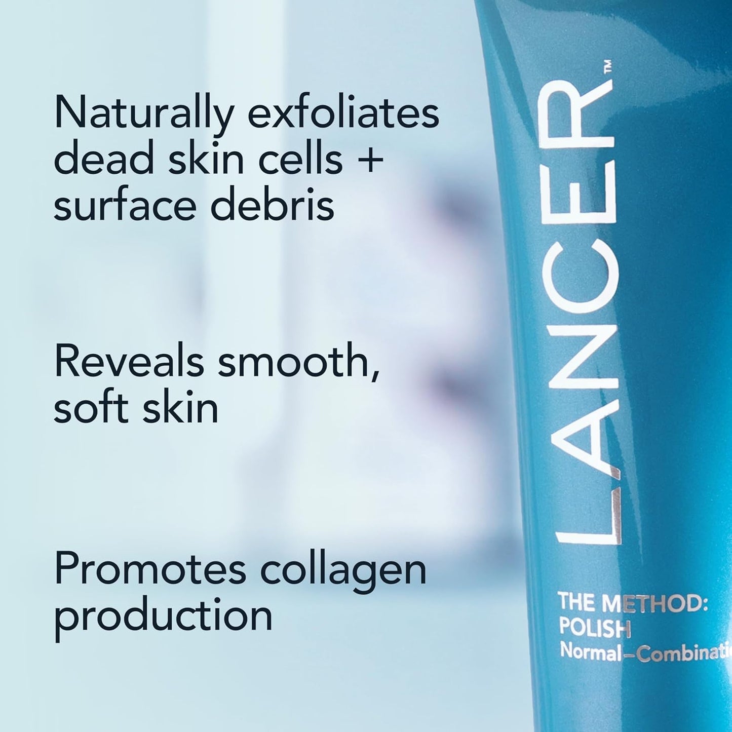 Lancer Skincare The Method: Polish Facial Exfoliator, Daily Exfoliating Face Scrub with Natural Minerals, Normal Combination Skin, 4.2 Fluid Ounces
