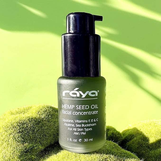 Raya Hemp Seed Facial Oil Serum (529) | for Sensitive and Oily Skin Types, Nourishing, Moisturizing & Revitalizing, Instantly Hydrates Acne-Prone, Vegan & Non-GMO Skincare, Fast-Absorbing - 30 ml