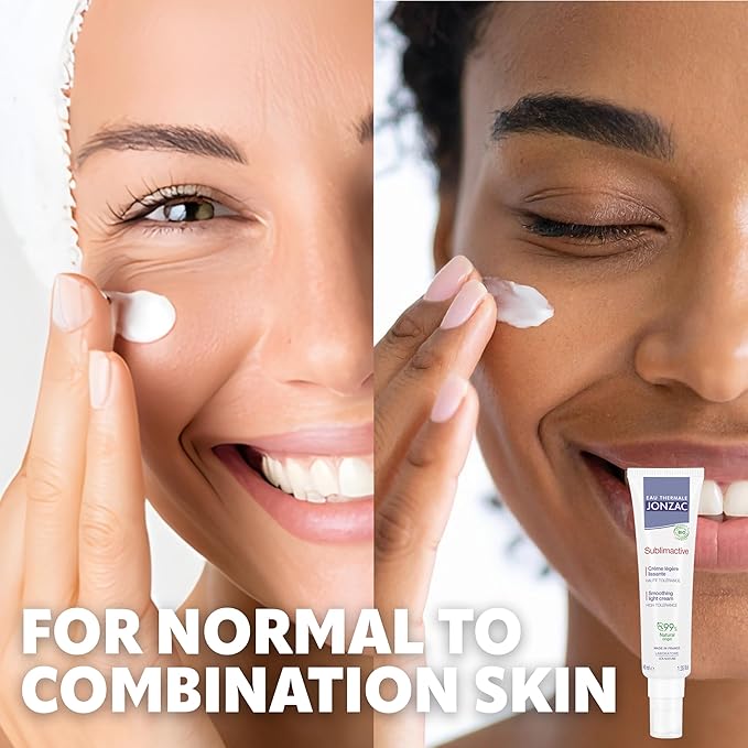 JONZAC Eau Thermale Sublimactive Organic Anti-Aging Smoothing Light Cream for Women - Firms and Smooths Skin - Light Texture - Natural Skin Care - Safe for Sensitive Skin - 1.35 fl oz