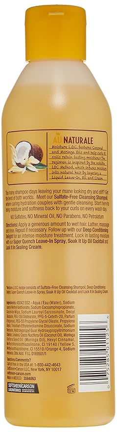 SoftSheen-Carson Dark and Lovely Au Naturale Moisture LOC Sulfate-Free Cleansing Shampoil, 13.5 fl oz