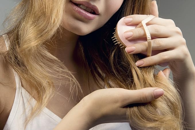 B110 Shower Head Brush/Exfoliator Shampoo Brush/Head Massager Scalp Stress Relax Shower Brush/Scalp Scrub Hair Brush Massager/Hair Massager for Hair Growth/Scalp Dandruff Brush Small Hair Brush